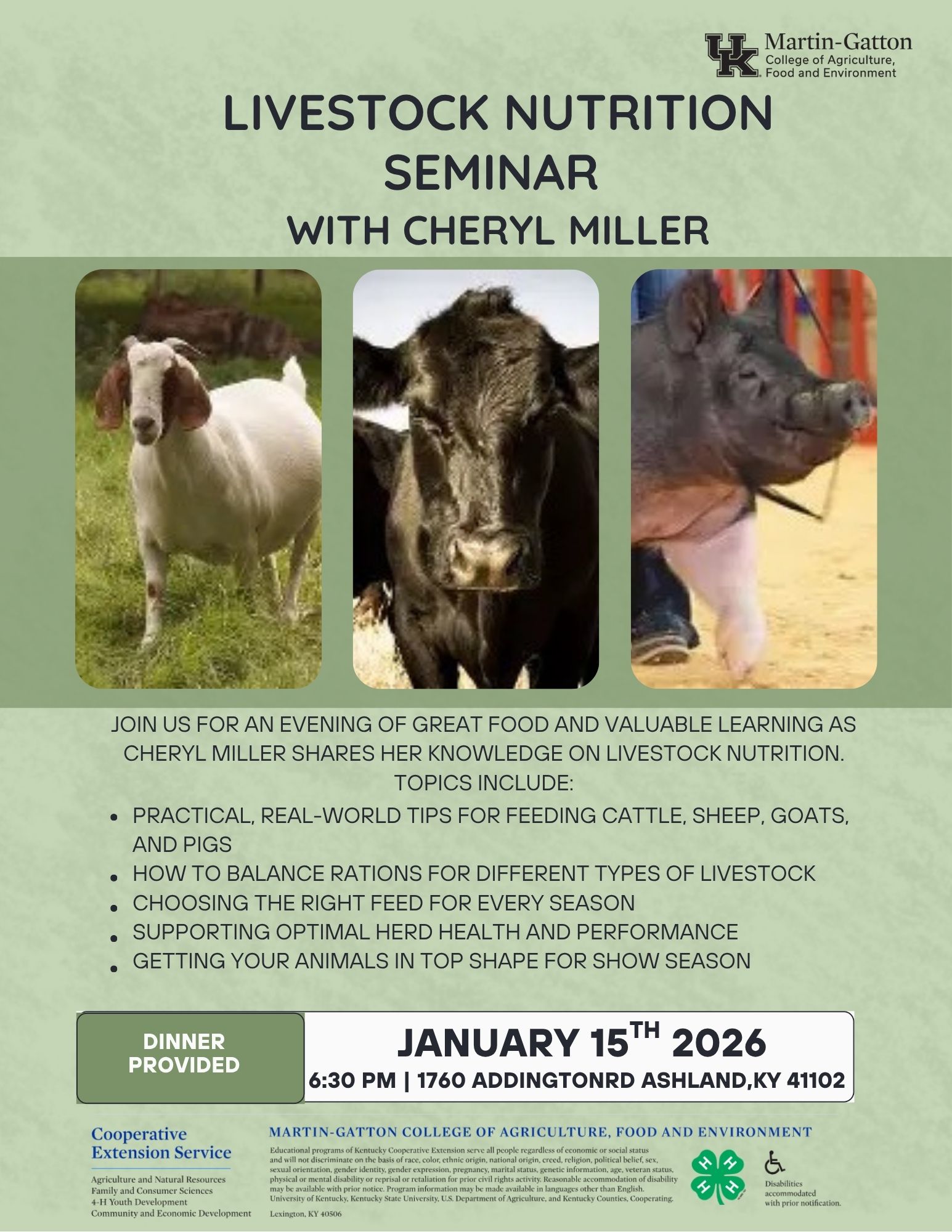 Livestock Nutrition Seminar