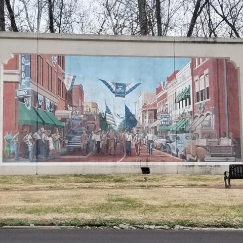 Mural of parade